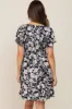 Black Floral Smocked Gathered Tier Maternity Dress sold by Pinkblush