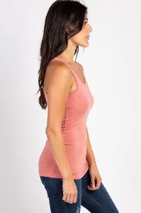 Pink Fitted Tank Top sold by Pinkblush