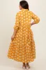 Yellow Floral 3/4 Sleeve Collared Maternity Maxi Dress sold by Pinkblush