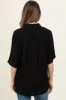 Black Linen Dolman Half Sleeve Button Down Maternity Top sold by Pinkblush