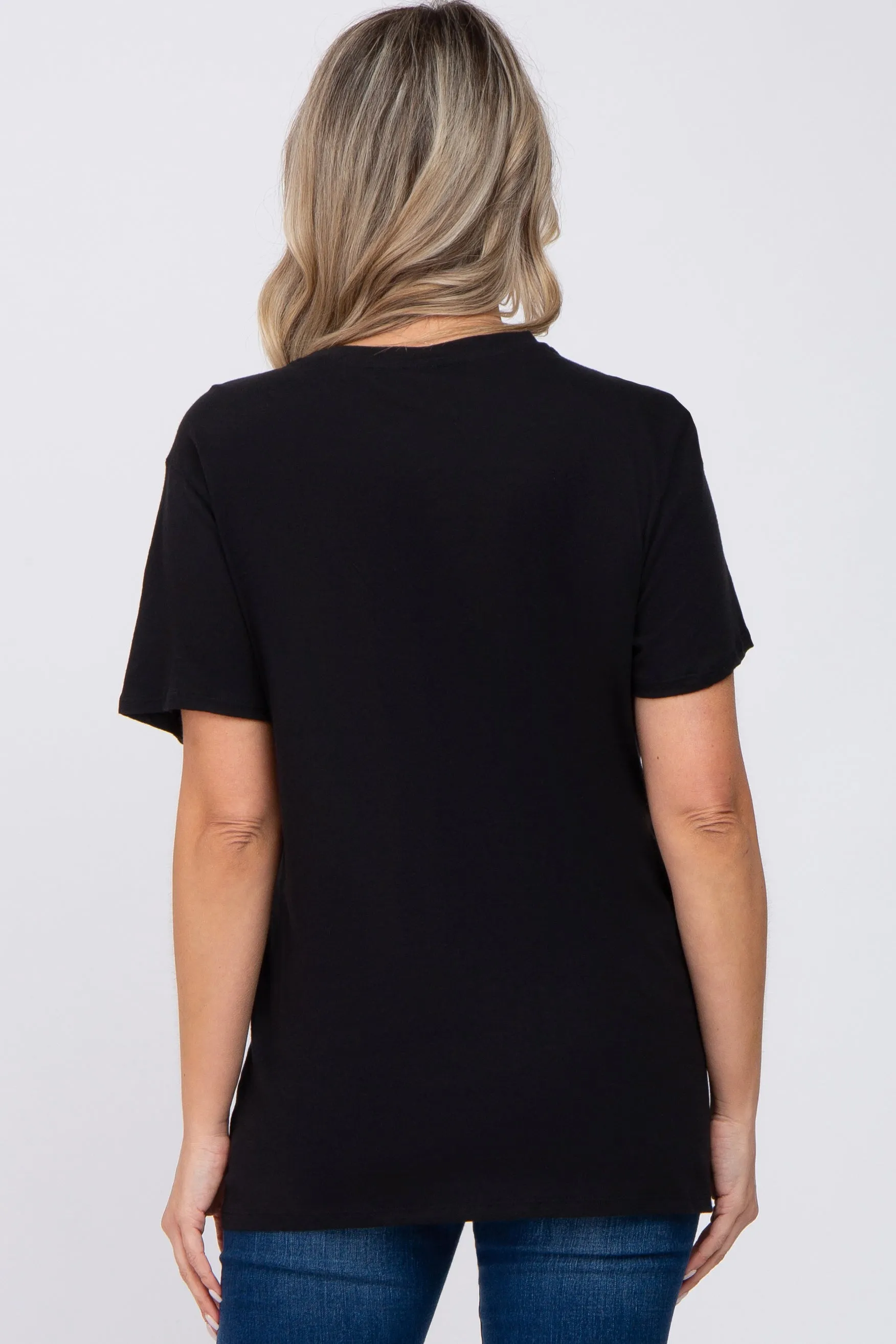Black Oversized Short Sleeve Maternity Top sold by Pinkblush product image thumbnail 3