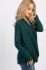 PinkBlush Forest Green Draped Wrap Nursing Top sold by Pinkblush