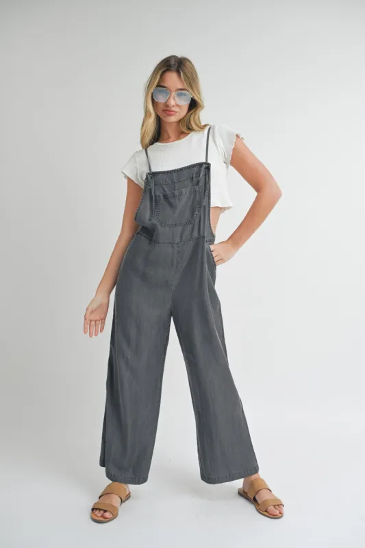 Charcoal Front Pocket Overall sold by Pinkblush