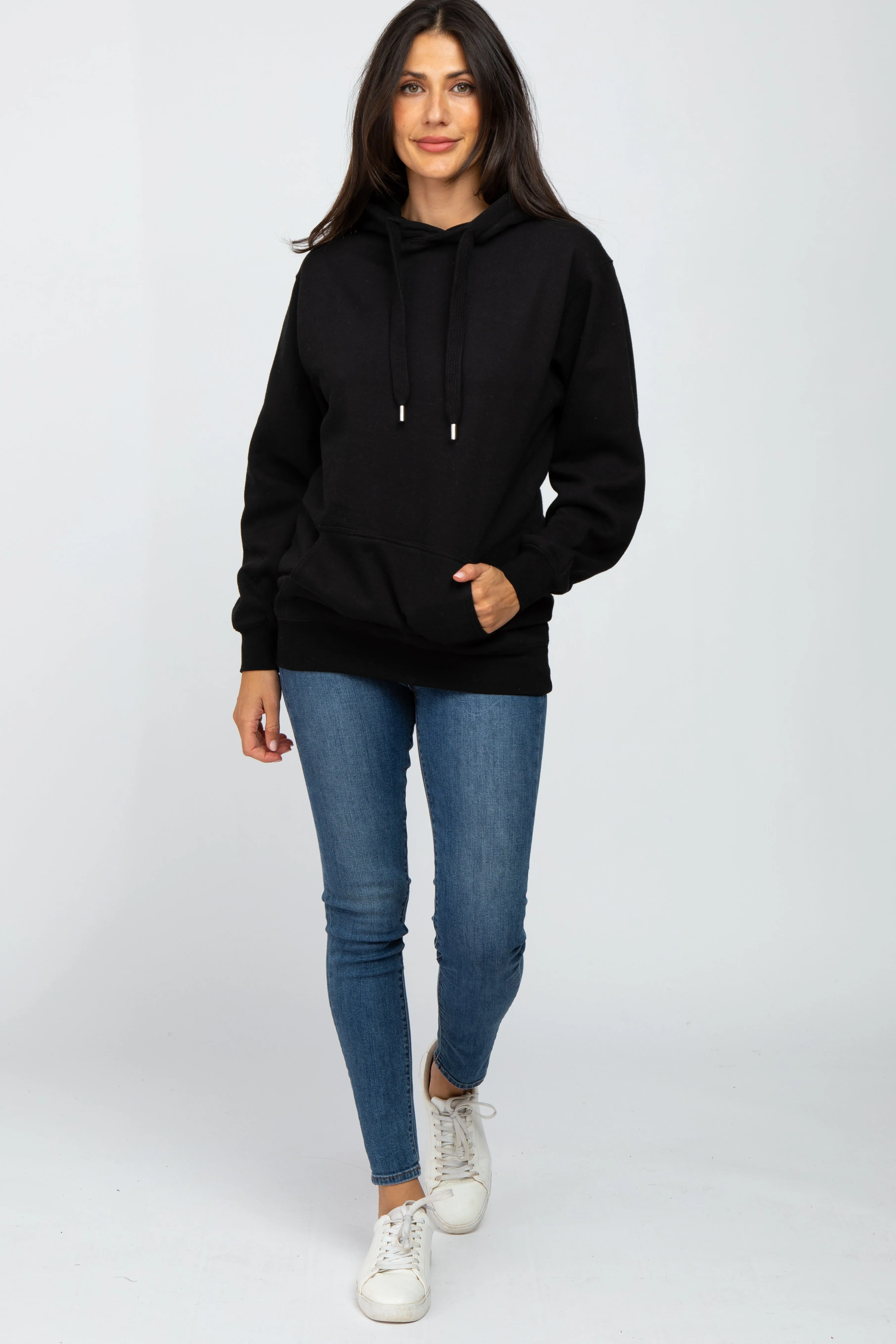 Black Oversized Hooded Sweatshirt sold by Pinkblush product image thumbnail 4