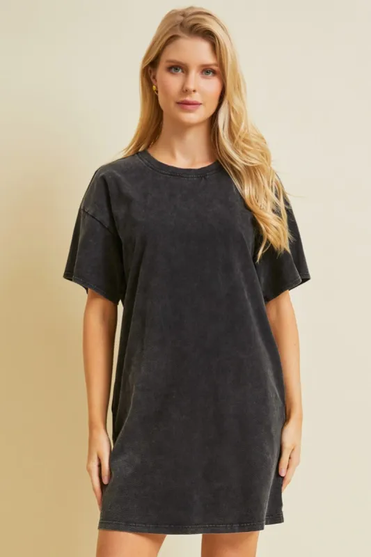 Black Short Sleeve Side Pocket Dress sold by Pinkblush