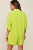 Lime Collared Front Button Maternity Romper sold by Pinkblush