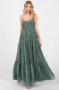 Light Olive Printed Tiered Maternity Maxi Dress sold by Pinkblush