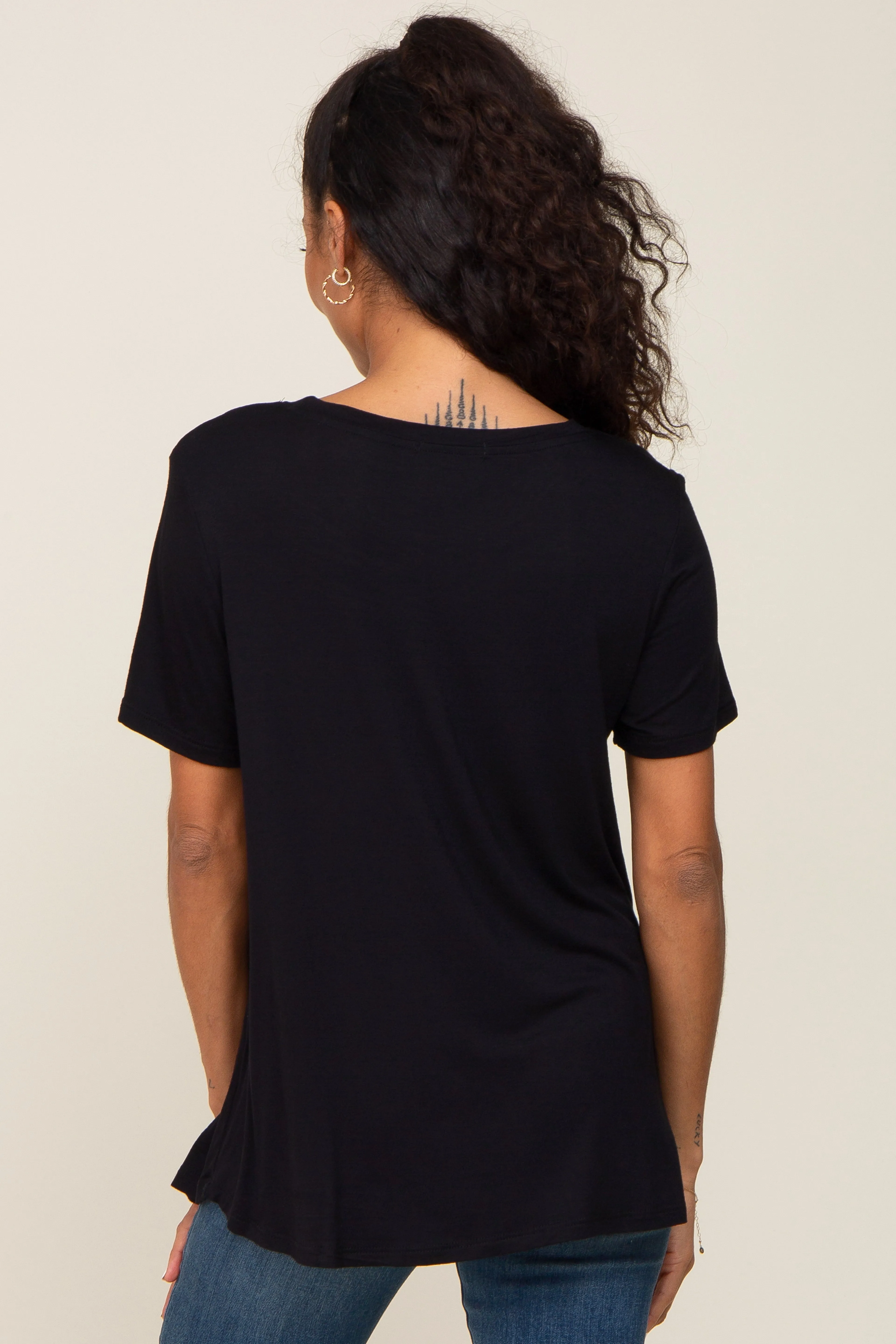 Black Basic Tee sold by Pinkblush product image thumbnail 3