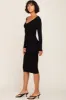 Black Knit Ribbed Midi Dress sold by Pinkblush