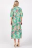 Emerald Paisley Print Tiered A-Line Midi Dress sold by Pinkblush