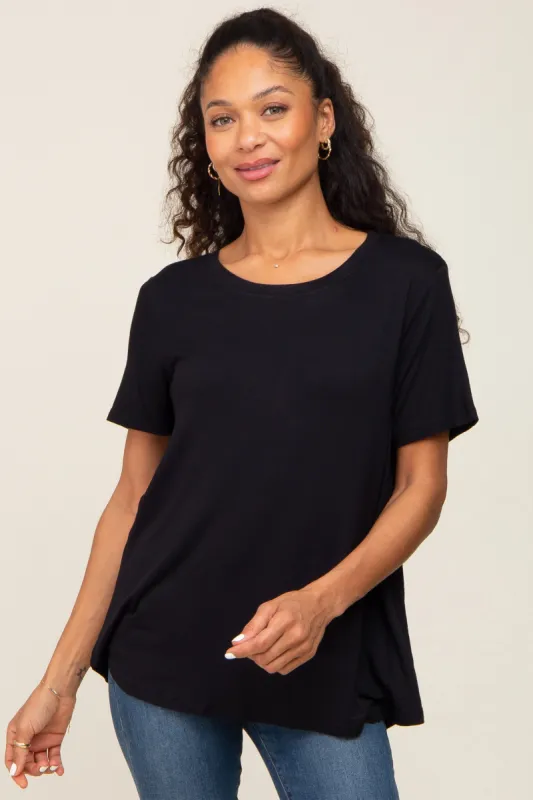 Black Basic Tee sold by Pinkblush