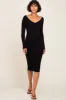 Black Knit Ribbed Midi Dress sold by Pinkblush
