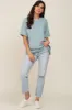 Mint Green Oversized Pocket Front Short Sleeve Top sold by Pinkblush
