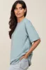Mint Green Oversized Pocket Front Short Sleeve Top sold by Pinkblush