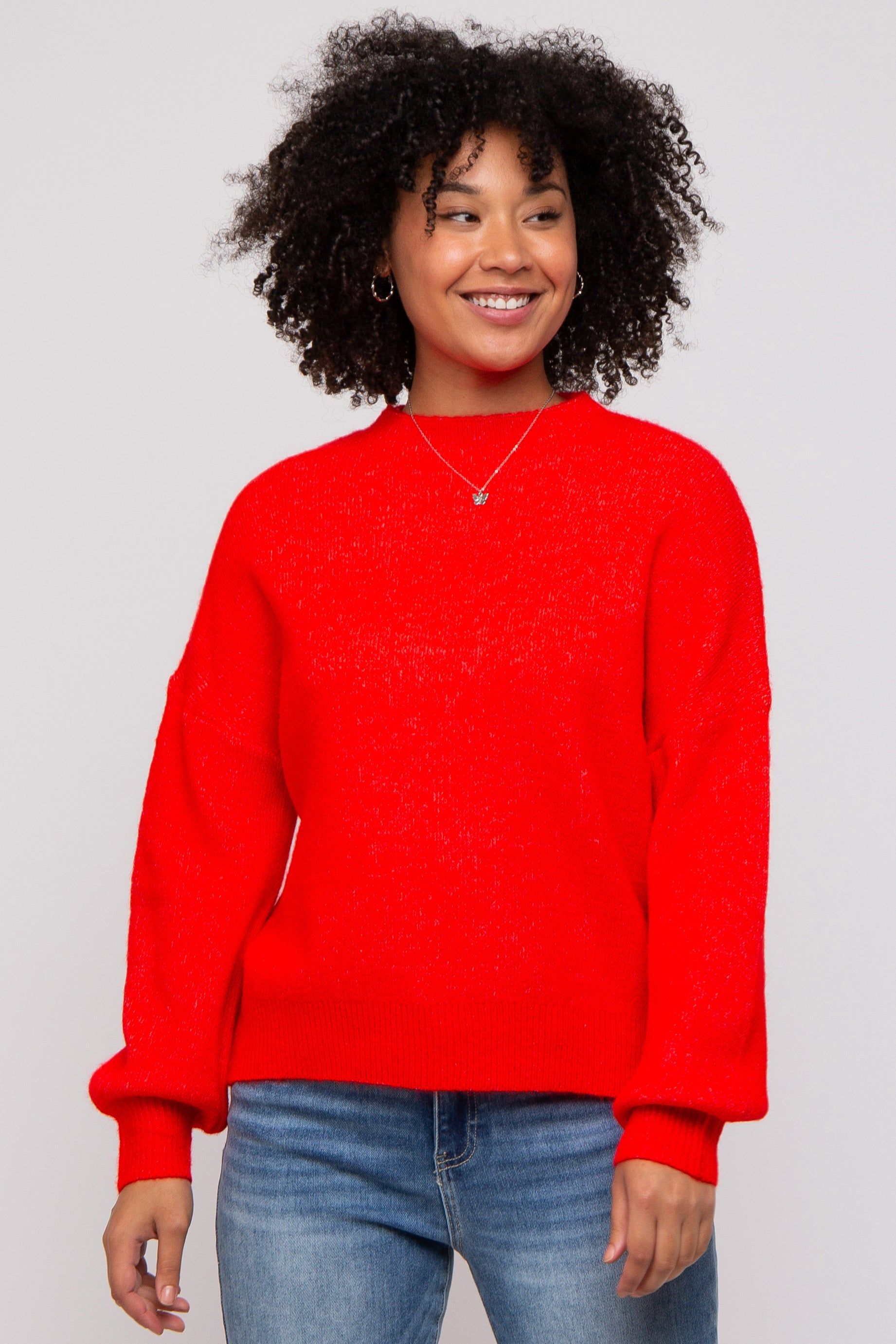 Red Bubble Sleeve Maternity Sweater sold by Pinkblush product image thumbnail 5