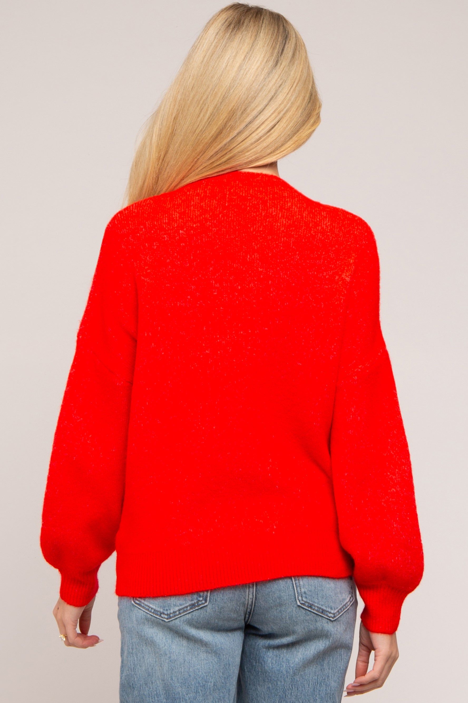 Red Bubble Sleeve Maternity Sweater sold by Pinkblush product image thumbnail 3
