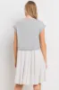 Grey Contrast Pleated Mini Dress sold by Pinkblush