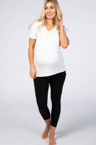 Black Belly Bandit Bump Support Capri Leggings sold by Pinkblush