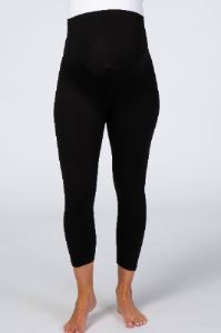 Black Belly Bandit Bump Support Capri Leggings sold by Pinkblush