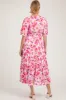 Fuchsia Multi-Color Floral Tiered Maternity Maxi Dress sold by Pinkblush