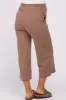 Taupe Ribbed Cropped Wide Leg Maternity Pants sold by Pinkblush