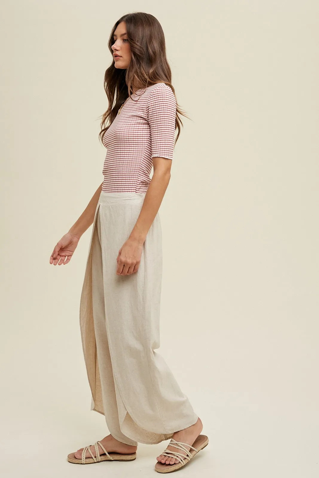 Rust Striped Short Sleeve Top sold by Pinkblush product image thumbnail 3