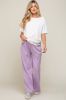 Lavender Drawstring Wide Leg Maternity Lounge Pants sold by Pinkblush