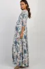 PinkBlush Ivory Floral Sash Tie Maternity/Nursing Maxi Dress sold by Pinkblush