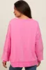 Pink Raw Hem Detail Maternity Pullover Top sold by Pinkblush