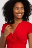 PinkBlush Red Draped Front Nursing Top sold by Pinkblush