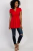 PinkBlush Red Draped Front Nursing Top sold by Pinkblush