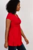 PinkBlush Red Draped Front Nursing Top sold by Pinkblush