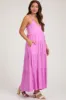 Pink Tiered Sleeveless Maternity Maxi Dress sold by Pinkblush