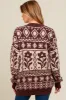 Mocha Printed Maternity Button Up Cardigan sold by Pinkblush