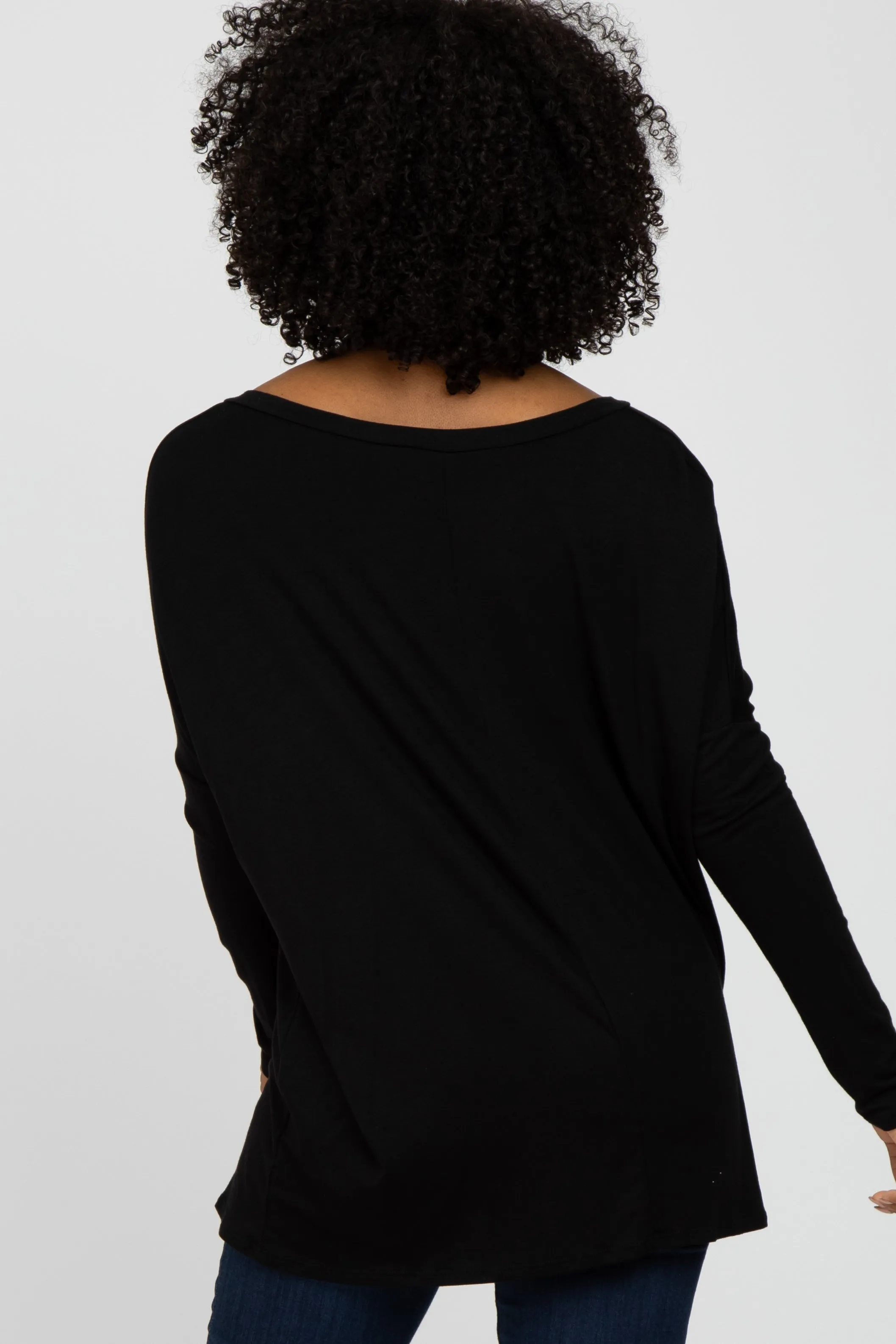 Black V-Neck Top sold by Pinkblush product image thumbnail 3