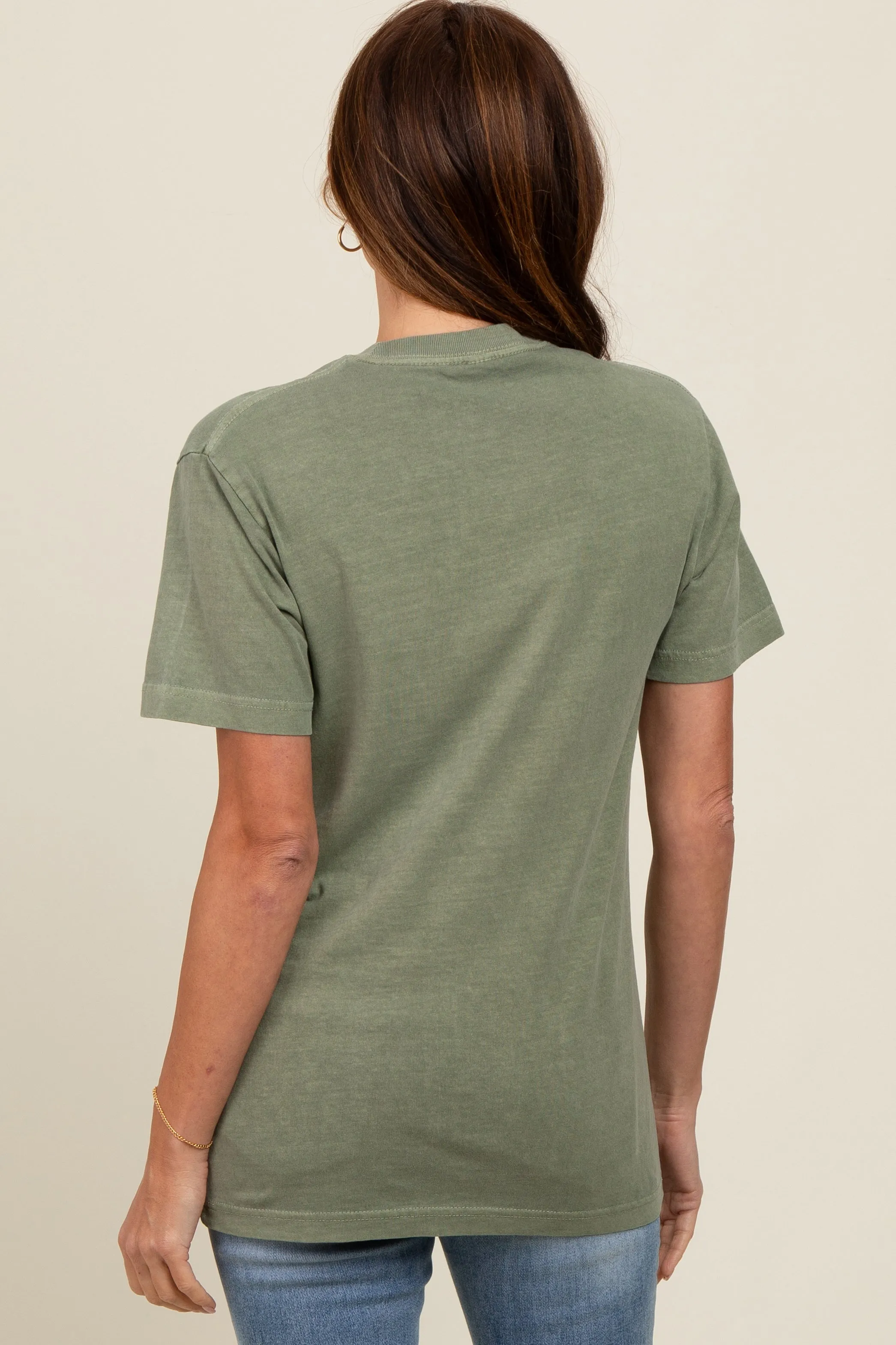 Olive Basic T-Shirt sold by Pinkblush product image thumbnail 4