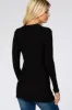 Black Ribbed Long Sleeve Mock Neck Top sold by Pinkblush