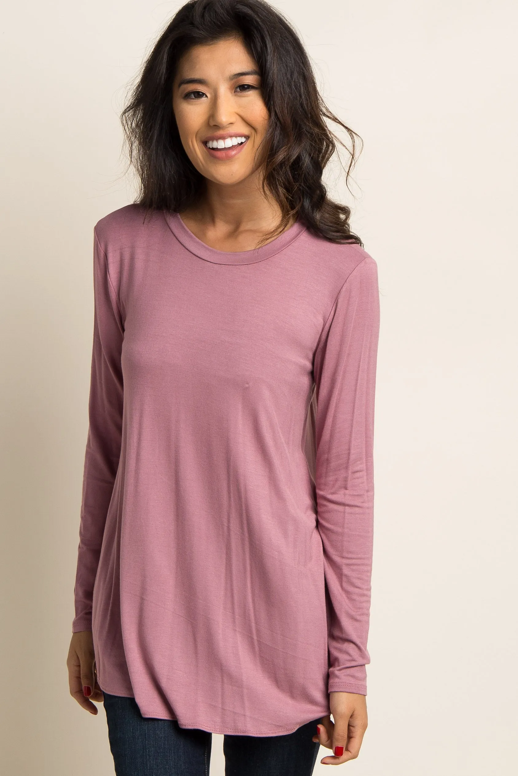 Pink Basic Long Sleeve Top sold by Pinkblush