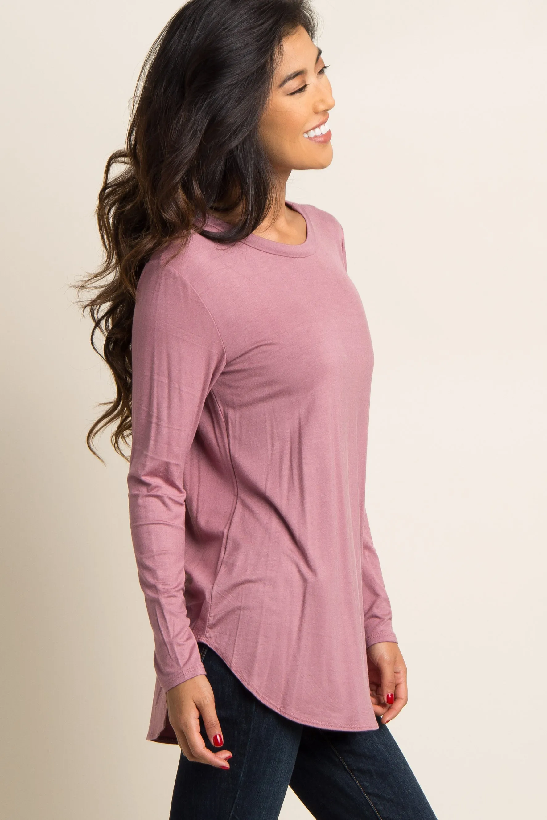 Pink Basic Long Sleeve Top sold by Pinkblush product image thumbnail 2