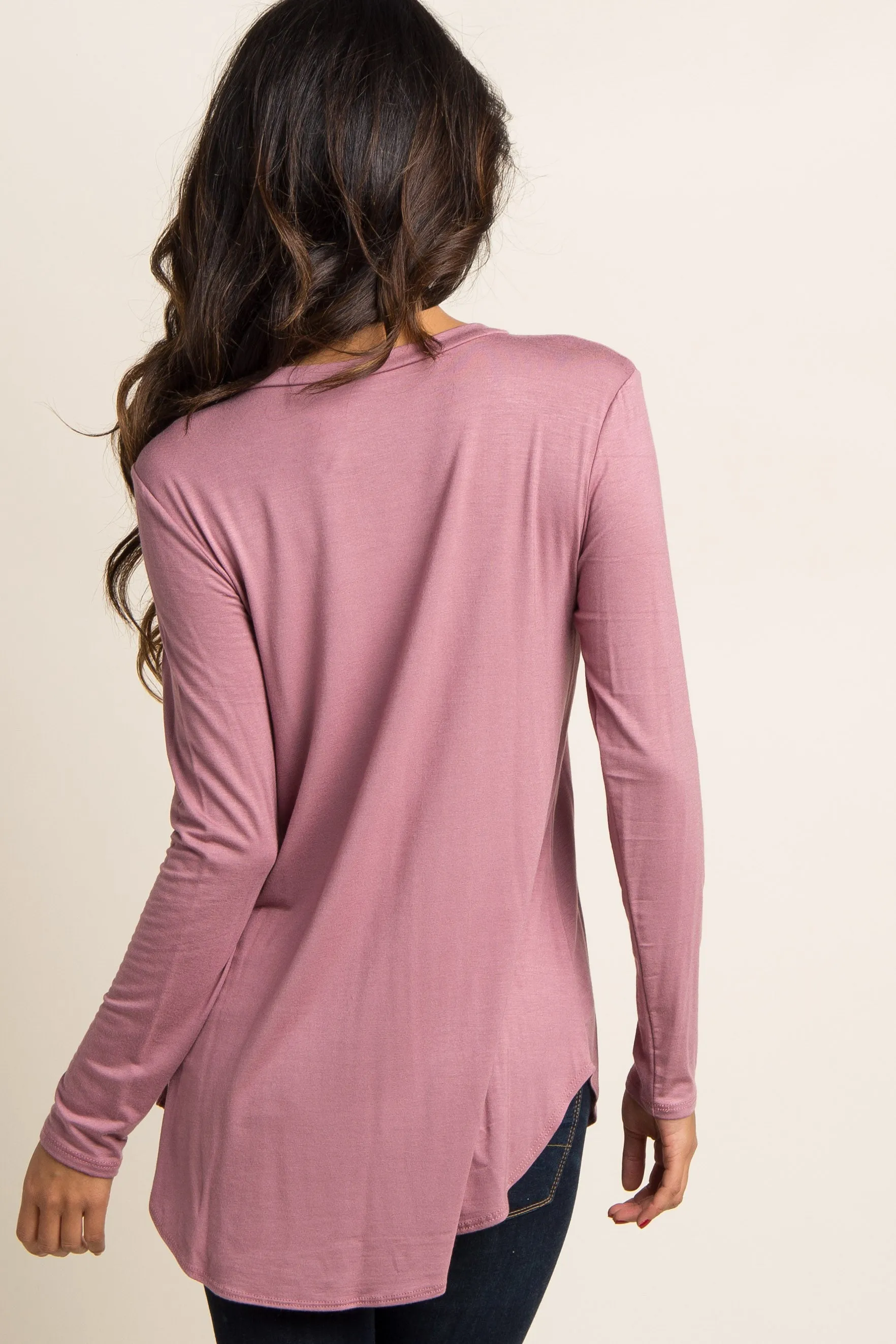 Pink Basic Long Sleeve Top sold by Pinkblush product image thumbnail 3