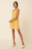 Yellow Floral Swiss Dot Chiffon One Shoulder Mini Dress sold by Pinkblush