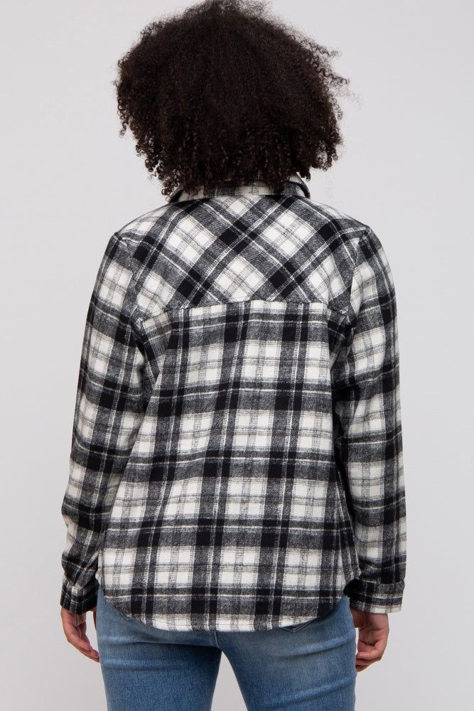 Black Plaid Button Down Flannel sold by Pinkblush product image thumbnail 4