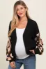 Black Sleeve Crochet Maternity Cardigan sold by Pinkblush
