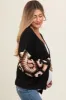 Black Sleeve Crochet Maternity Cardigan sold by Pinkblush