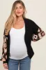 Black Sleeve Crochet Maternity Cardigan sold by Pinkblush