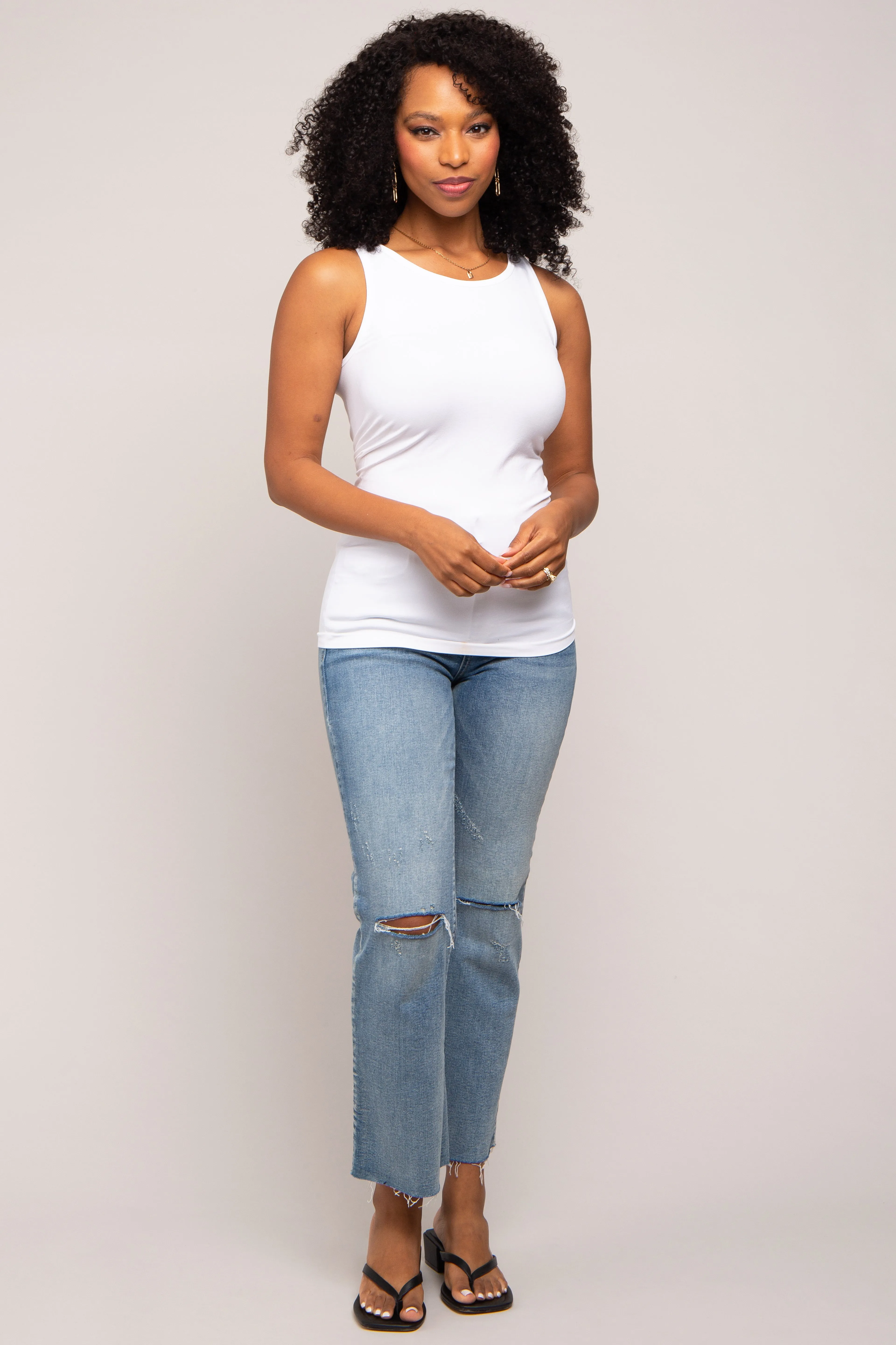 White Basic Seamless Tank sold by Pinkblush product image thumbnail 4