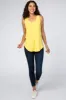 Yellow Rounded Hem Sleeveless Top sold by Pinkblush