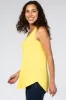 Yellow Rounded Hem Sleeveless Top sold by Pinkblush