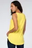 Yellow Rounded Hem Sleeveless Top sold by Pinkblush
