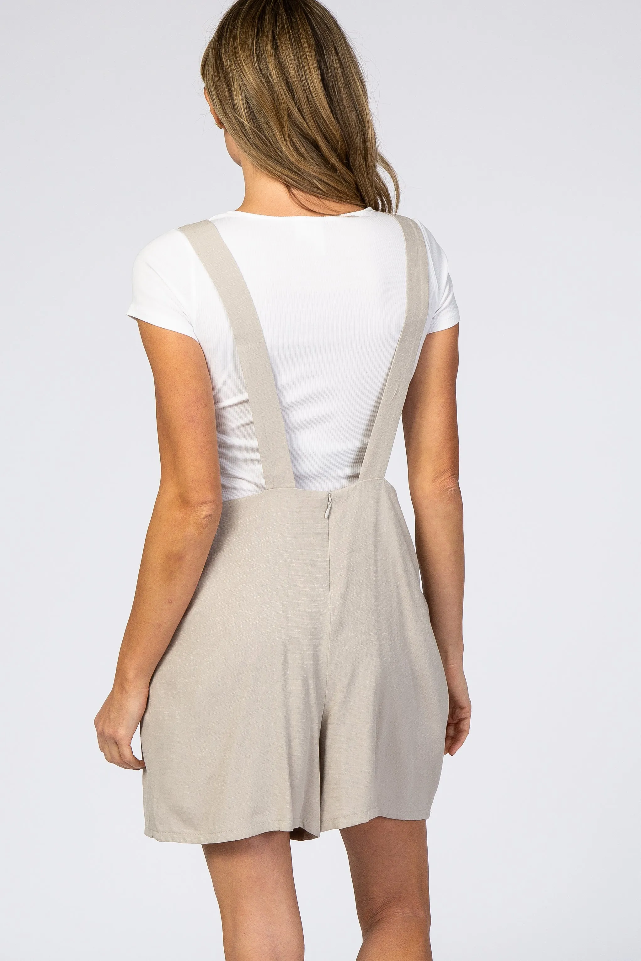 Beige Short Overalls sold by Pinkblush product image thumbnail 3